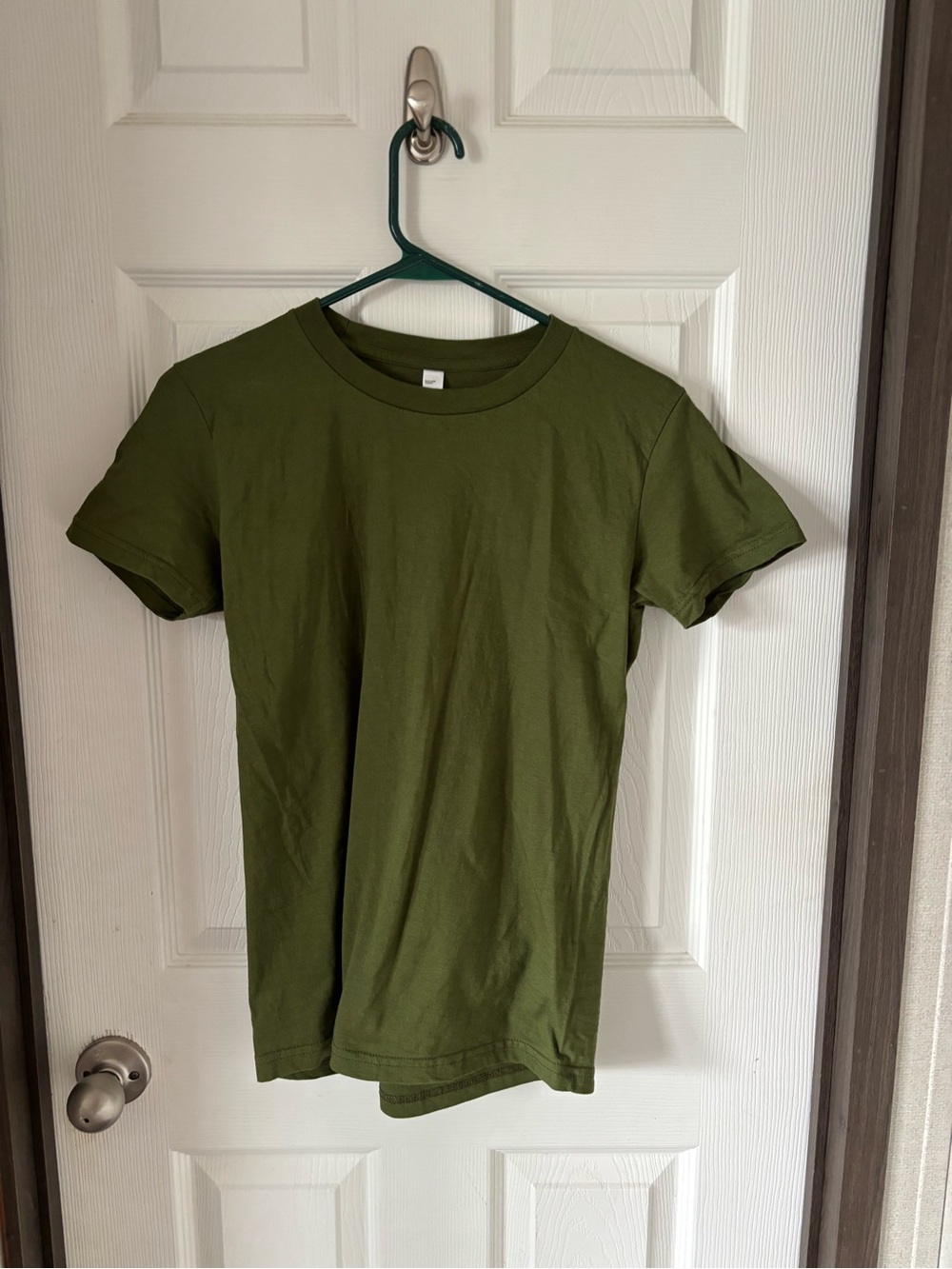 American Apparel Olive Green Short Sleeve Crewneck Tee